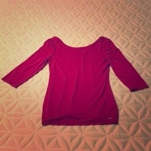 Hot pink White House Black Market 3/4 sleeve shirt